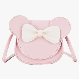 Cute Pink Mouse Ear Bag with Bow